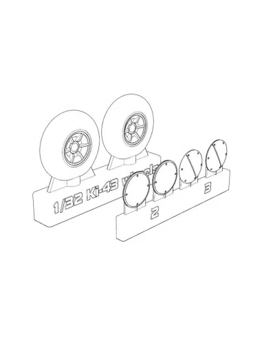 Ki-43 Hayabusa Wheels, 1/32 - Brengun BRL32041
