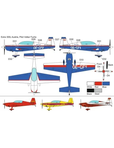 Extra EA-300 4 blade propeller, 1/72 - Brengun BRP72043