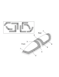 DG-1000S Glider Canopy mask (BRENGUN kit), 1/48 - Brengun BRL48146