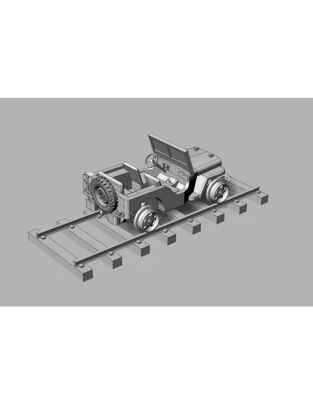 Railway Jeep (2pcs), 1/120 - Hauler HTT120084