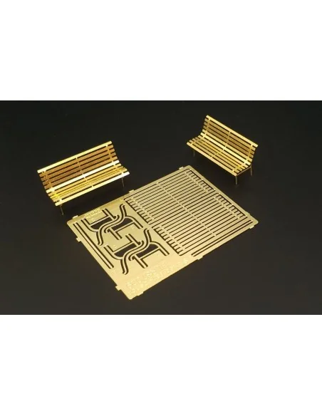[NO_DESC] Slatted park bench (2sets), 1/87 - Hauler HLR87209