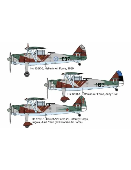 Henschel Hs-126K6/B1 GREECE-ESTONIA-USSR, 1/72 - Brengun BRP72047