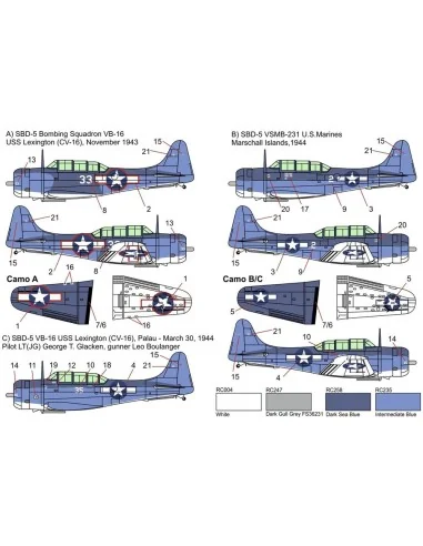 SBD-5 Dauntless „Pacific theatre“, 1/144 - Brengun BRP144019