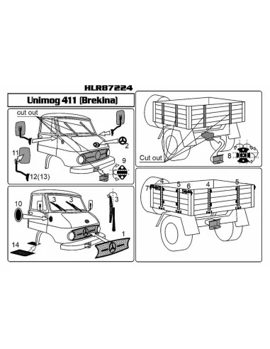 MB Unimog 411 (Brekina), 1/87 - Hauler HLR87224
