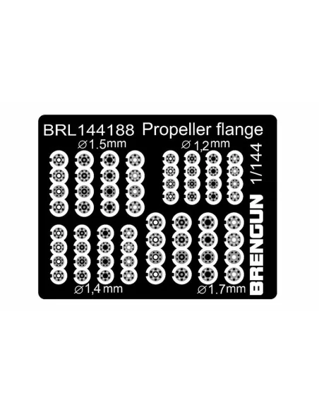 Propeller flangers (for wooden propellers), 1/144 - Brengun BRL144188