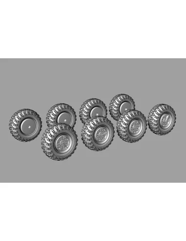 Wheels for 9K714 OKA (SS-23 Spider) for Hobby Boss, 1/72 - Hauler H...