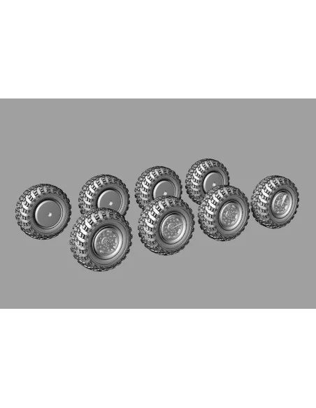 Wheels for 9K714 OKA (SS-23 Spider) for Hobby Boss, 1/72 - Hauler H...