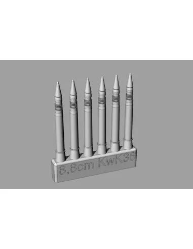 [NO_DESC] 8.8cm KwK36 ammo for Pz.VI Tiger, 1/72 - Hauler HLH72151
