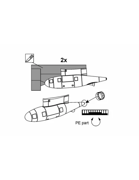 Refueling pod KC-130J (2pcs), 1/144 - Brengun BRL144200
