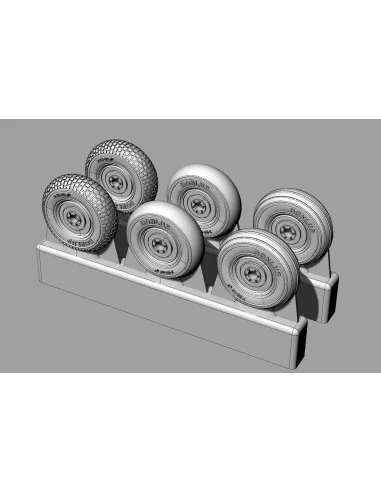 Spitfire 5 spoke wheels set (3 types of tires), 1/32 - Brengun BRL3...
