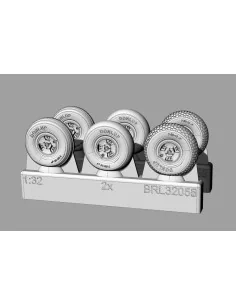 Spitfire 3 spoke wheels set (3 types of tires), 1/32 - Brengun BRL3...