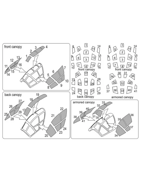 Do-335 Pfeil All versions - canopy masks, 1/144 - Brengun BRL144206