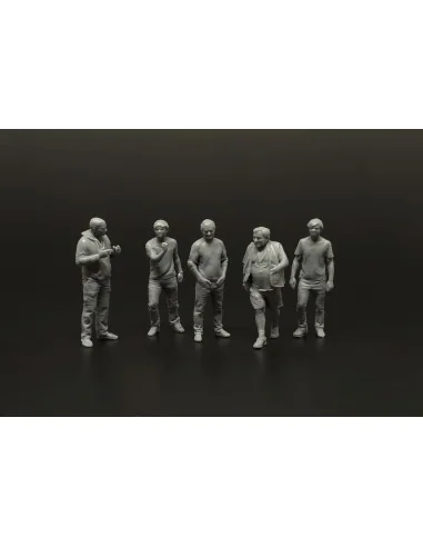 Aeroclub members-5 figures (3D print), 1/144 - Brengun BRL144208