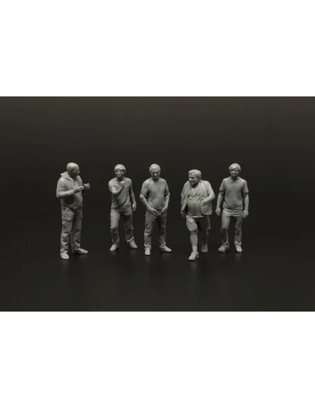 Aeroclub members-5 figures (3D print), 1/144 - Brengun BRL144208