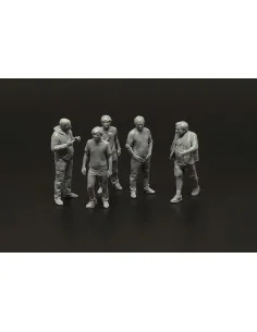 Aeroclub members-5 figures (3D print), 1/72 - Brengun BRL72302 2