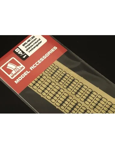 Inspection plates-round rectangular, 1/48 - Brengun BRL48186