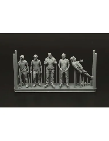Aeroclub members-5 figures (3D print), 1/48 - Brengun BRL48188