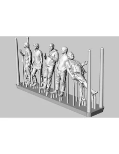 Aeroclub members-5 figures (3D print), 1/48 - Brengun BRL48188 2