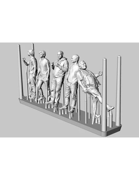 Aeroclub members-5 figures (3D print), 1/48 - Brengun BRL48188
