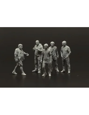 Aeroclub members-5 figures (3D print), 1/48 - Brengun BRL48188