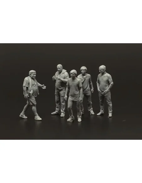 Aeroclub members-5 figures (3D print), 1/48 - Brengun BRL48188
