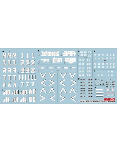 MERKAVA Mk.3D/BAZ Tactical, 1/35 - MENG-Model SPS-003