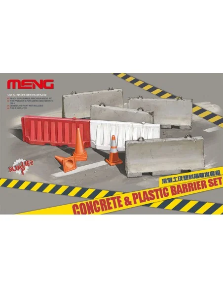 Concrete & plastic barrier set, 1/35 - MENG-Model SPS-012