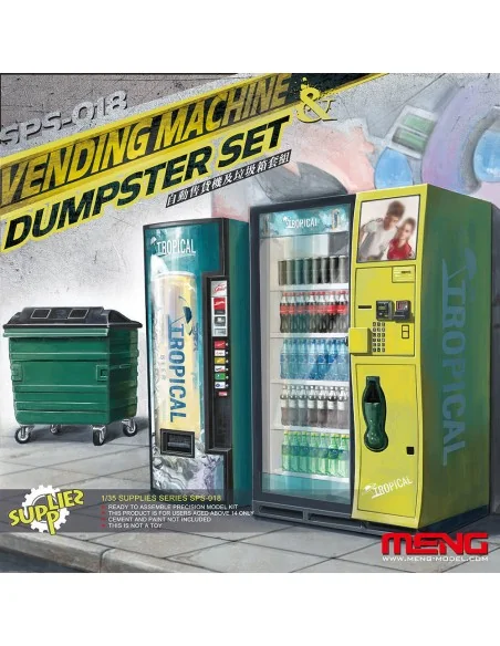Vending Machine & Dumster Set, 1/35 - MENG-Model SPS-018