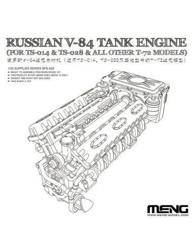 [NO_DESC] Russian V-84 Engine (for TS-014 & TS-028 & all other T-72...