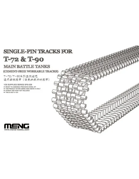 Single-Pin Tracks for T-72 & T-90 Main Battle Tanks(Cement-Free wor...