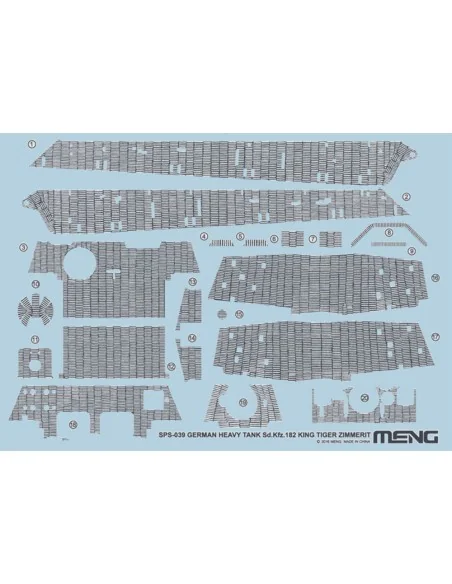 German Heavy Tank Sd.Kfz.182 King Tiger Zimmerit Decal, 1/35 - MENG...
