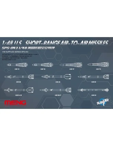U.S.Short-range Air-to-air Missiles, 1/48 - MENG-Model SPS-043