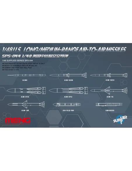 U.S.Long/Medium-range Air-to-air Missile, 1/48 - MENG-Model SPS-044