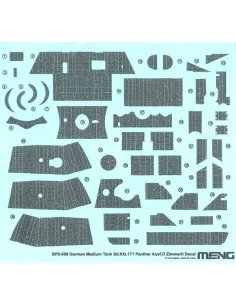 German Medium Tank Sd.Kfz.171 Panther Ausf.D Zimmerit Decal, 1/35 -...