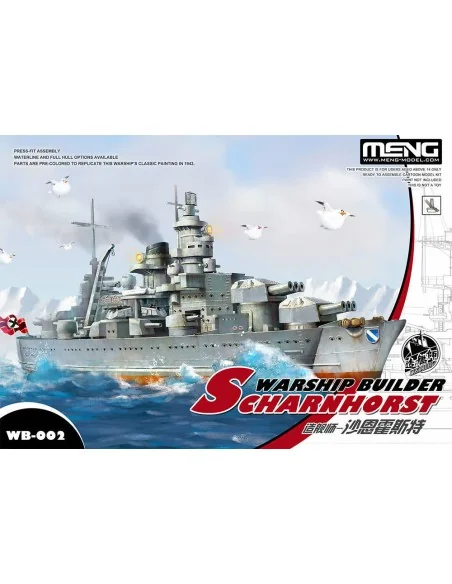Warship Builder-Scharnhorst(cartoonized model kit) - MENG-Model WB-002