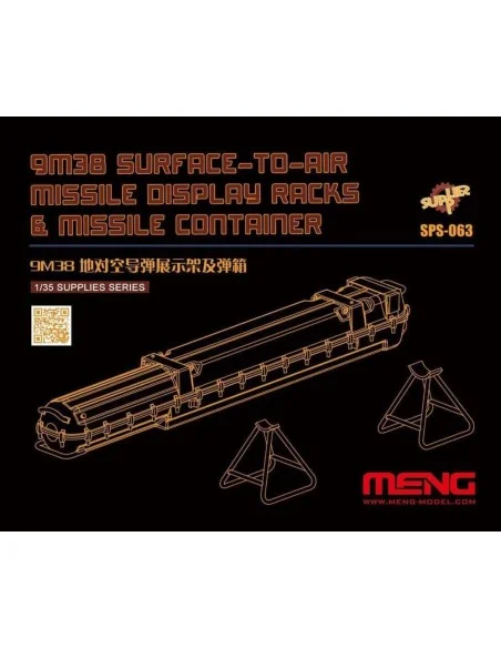9M38 Surface-to-air Missile DisplayRacks & Missile Container (Resin...