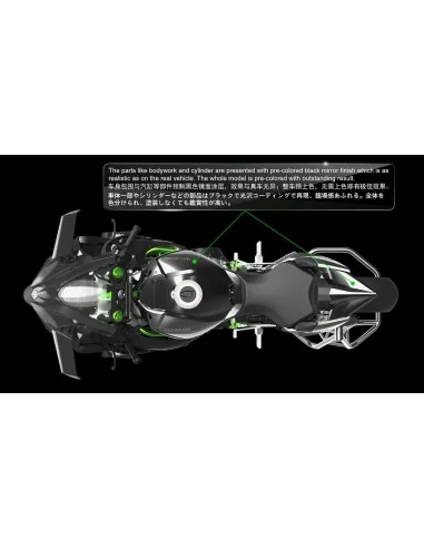 Kawasaki Ninja H2R (Pre-colored Edition), 1/9 - MENG-Model MT-001s