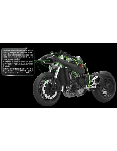Kawasaki Ninja H2R (Pre-colored Edition), 1/9 - MENG-Model MT-001s