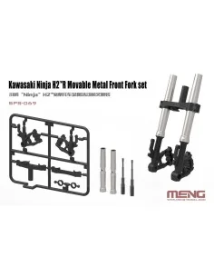 Kawasaki Ninja H2(TM)R Movable Metal Front Fork Set, 1/9 - MENG-Mod...