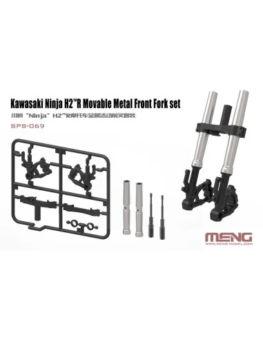 Kawasaki Ninja H2(TM)R Movable Metal Front Fork Set, 1/9 - MENG-Mod...