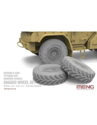 Russian K-4386 Typhoon-VDV Armored Vehicle Sagged Wheel Set (RESIN)...