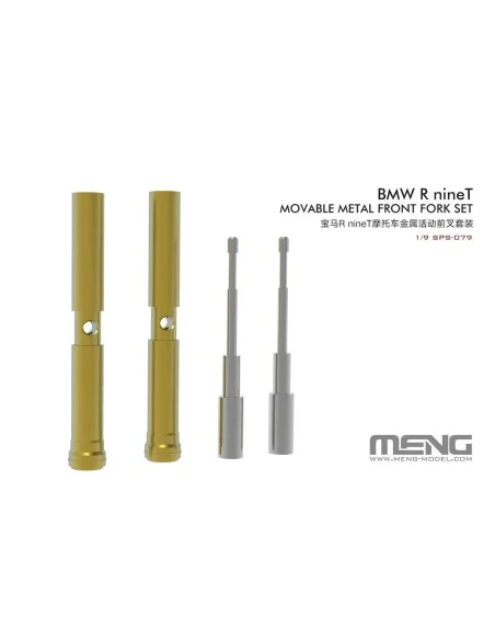 BMW R nineT Movable Metal Front Fork Set, 1/9 - MENG-Model SPS-079