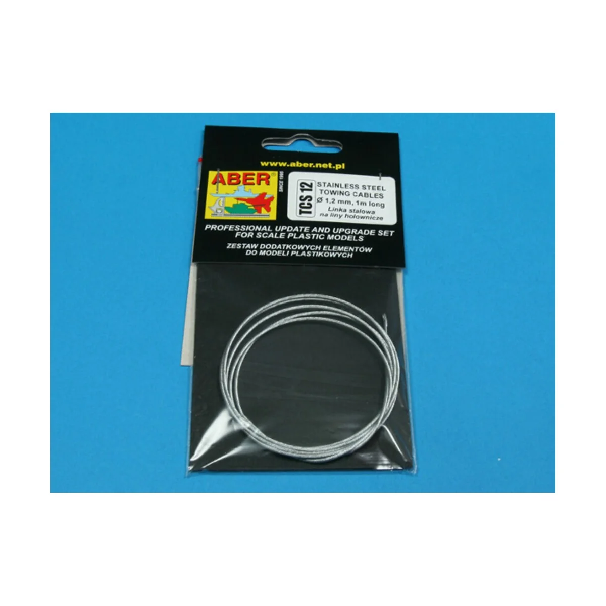 Stainless Steel Towing Cables O 1, 2 mm, 1 m long - Aber Models TCS 12