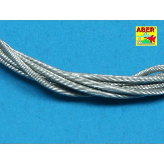 Stainess steel towing cables o 1, 3 mm, 1m long - Aber Models TCS 13 Stainess steel towing cables o 1, 3 mm, 1m long - Aber Models TCS 13