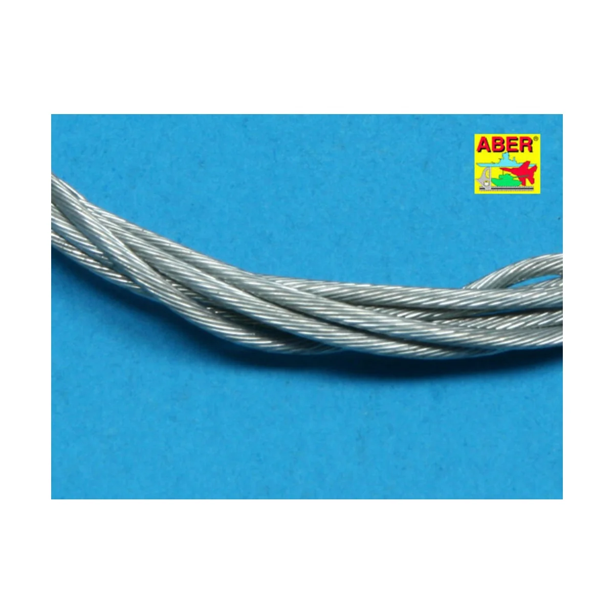 Stainess steel towing cables o 1,3 mm, 1m long - Aber Models TCS 13