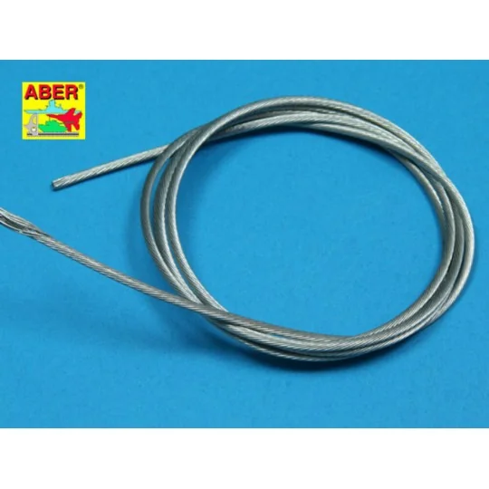 Stainless Steel Towing Cables O 2, 0 mm, 1 m long - Aber Models TCS 20 Stainless Steel Towing Cables O 2, 0 mm, 1 m long - Aber Models TCS 20
