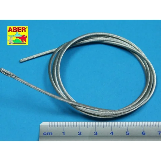 Stainless Steel Towing Cables O 2, 0 mm, 1 m long - Aber Models TCS 20 Stainless Steel Towing Cables O 2, 0 mm, 1 m long - Aber Models TCS 20