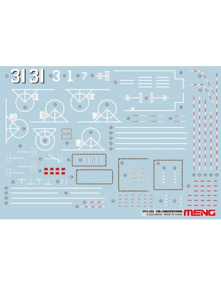 PLA Navy Hainan Marking Decals (For PS-007), 1/700 - MENG-Model SPS...