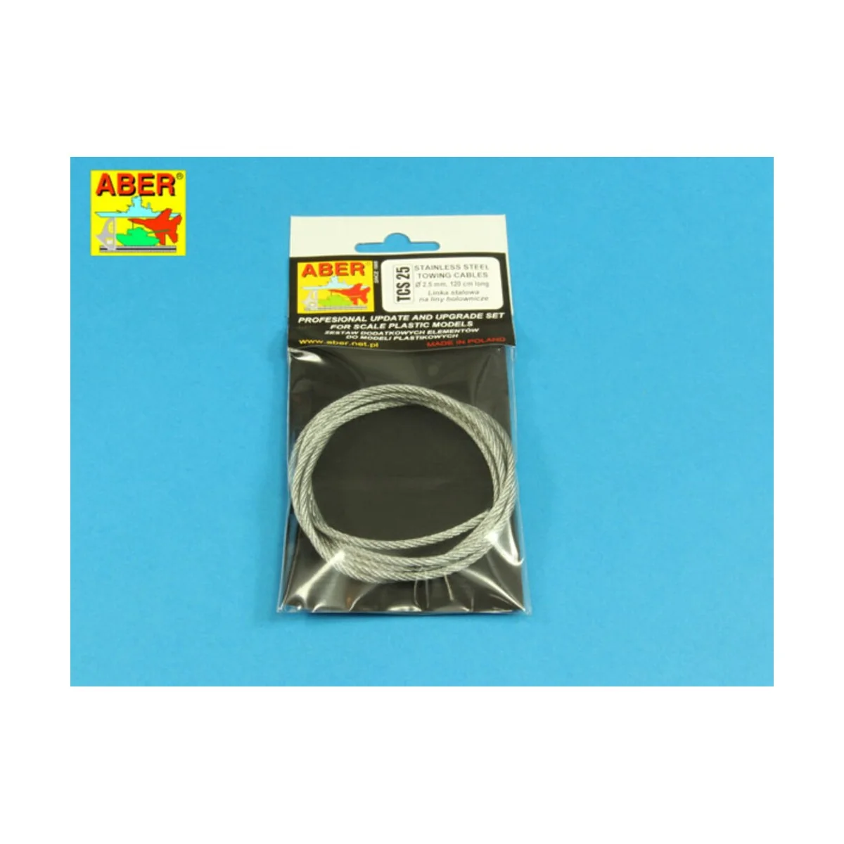 Stainless Steel Towing Cables fi 2, 5mm, 125 cm long - Aber Models ...