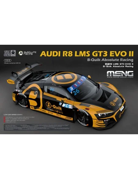 AUDI R8 LMS GT3 EVO II B-Quik Absolute Racing, 1/24 - MENG-Model CS...